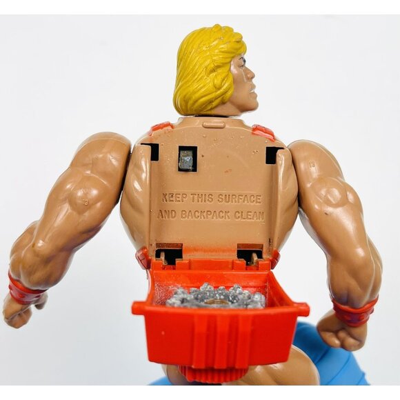 VTG 1984 MATTEL Masters of the Universe Thunder Punch He-Man w/ Shield & Ammo - Picture 6 of 11